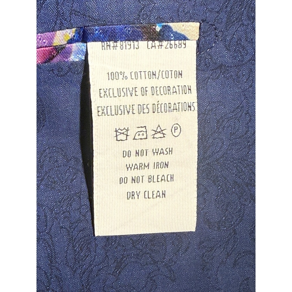 Robert Graham Mens Blue Paisley Cotton Blazer Tailored Fit Sport Coat Size 42 - Picture 13 of 14